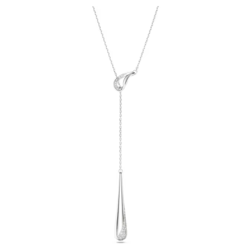 Swarovski Classica Y pendant Round cut, White, Sterling silver