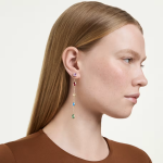 Imber drop earrings Mixed cuts, Multicolored, 18K gold finish
