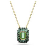 Sublima pendant Octagon cut, Green, 18K gold finish