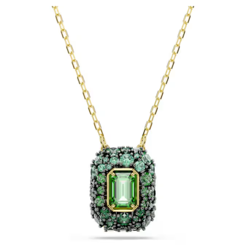 Sublima pendant Octagon cut, Green, 18K gold finish