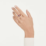Sublima cocktail ring Pear cut, Red, 18K gold finish