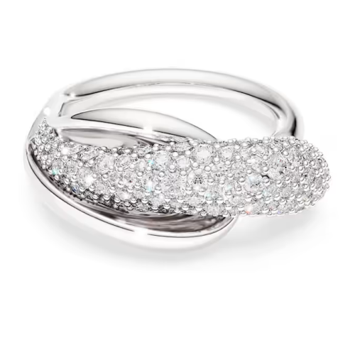 Swarovski Classica cocktail ring Round cut, White, Sterling silver