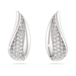 Swarovski Classica drop earrings Round cut, White, Sterling silver