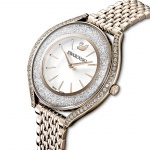 Crystalline Aura Watch, Metal Bracelet, Gold tone, Champagne-gold tone PVD