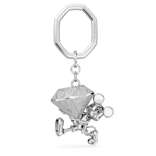 Disney Mickey Mouse key ring White, Rhodium plated