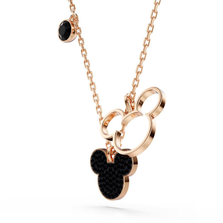 Mickey & Minnie pendant ,Rose gold-tone plated