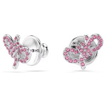 Lifelong Bow stud earrings Bow, Pink, Rhodium plated