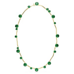 Constella strand Mixed round cuts, Green, Gold-tone plated
