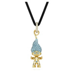 Good Luck Trolls pendant Troll, Blue, Gold-tone plated