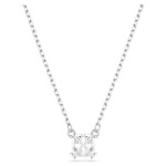 Stilla pendant Square cut, White, Rhodium plated