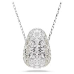 Sublima pendant Round cut, White, Rhodium plated