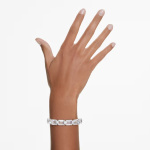 Millenia bangle Octagon cut, White, Rhodium plated