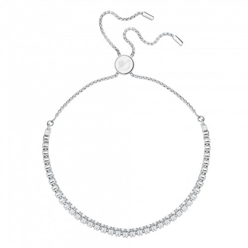 Subtle Bracelet, White, Rhodium plated