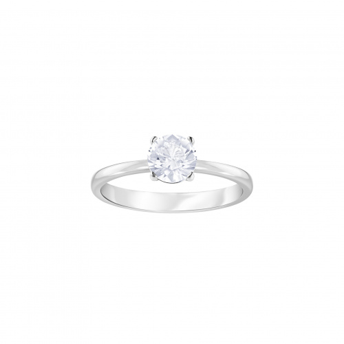 Attract Ring, White, Rhodium plated