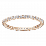 Vittore Ring, White, Rose-gold tone plated
