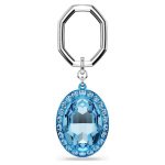 Key ring Oval cut, Blue, Mixed metal finish